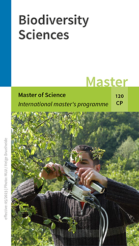 Flyer Master of Science BIODIVERSIY SCIENCES